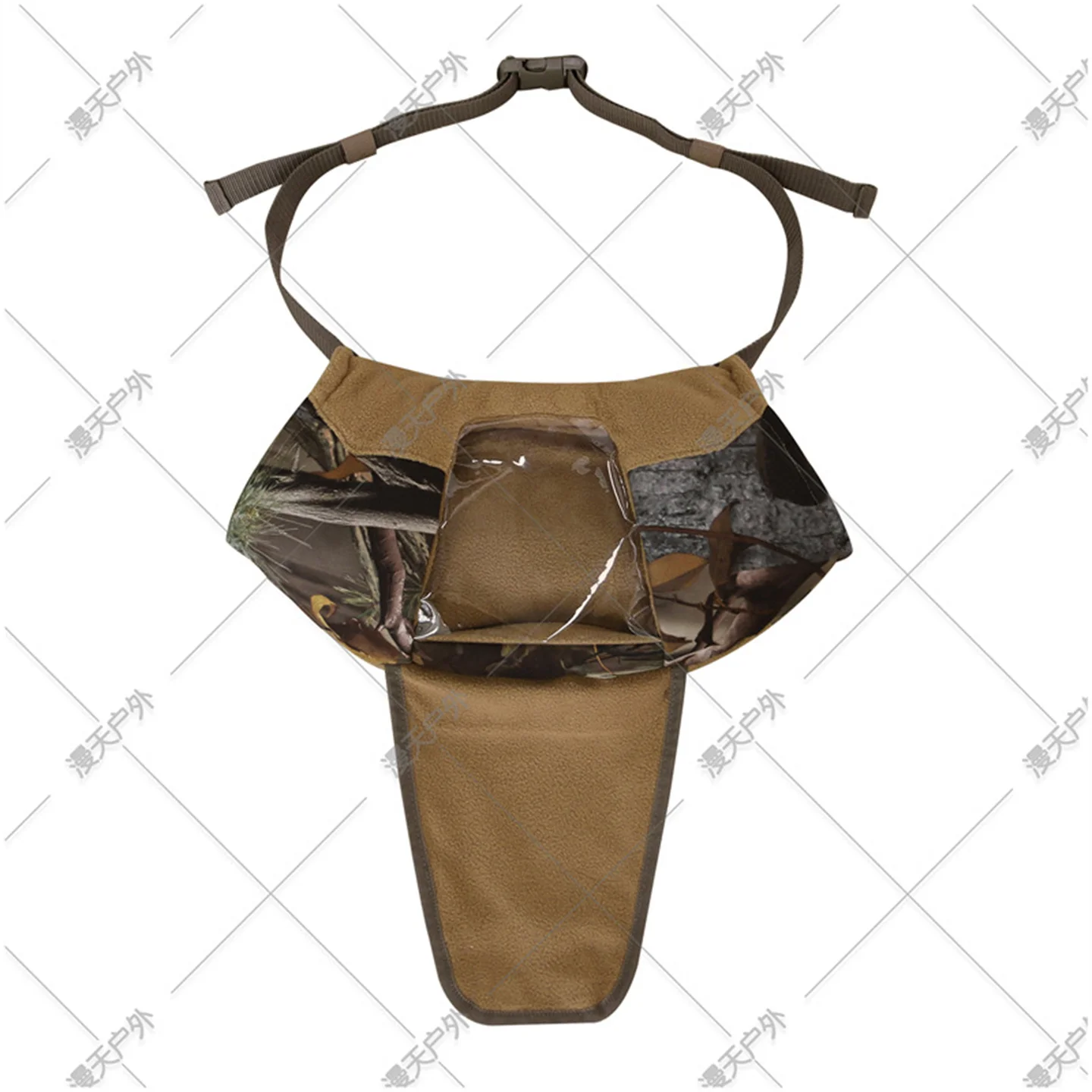 Outdoor Camping New Camouflage Flannel With Window Warm Gloves Visual Screen Hanging Neck Gloves Thick Warm