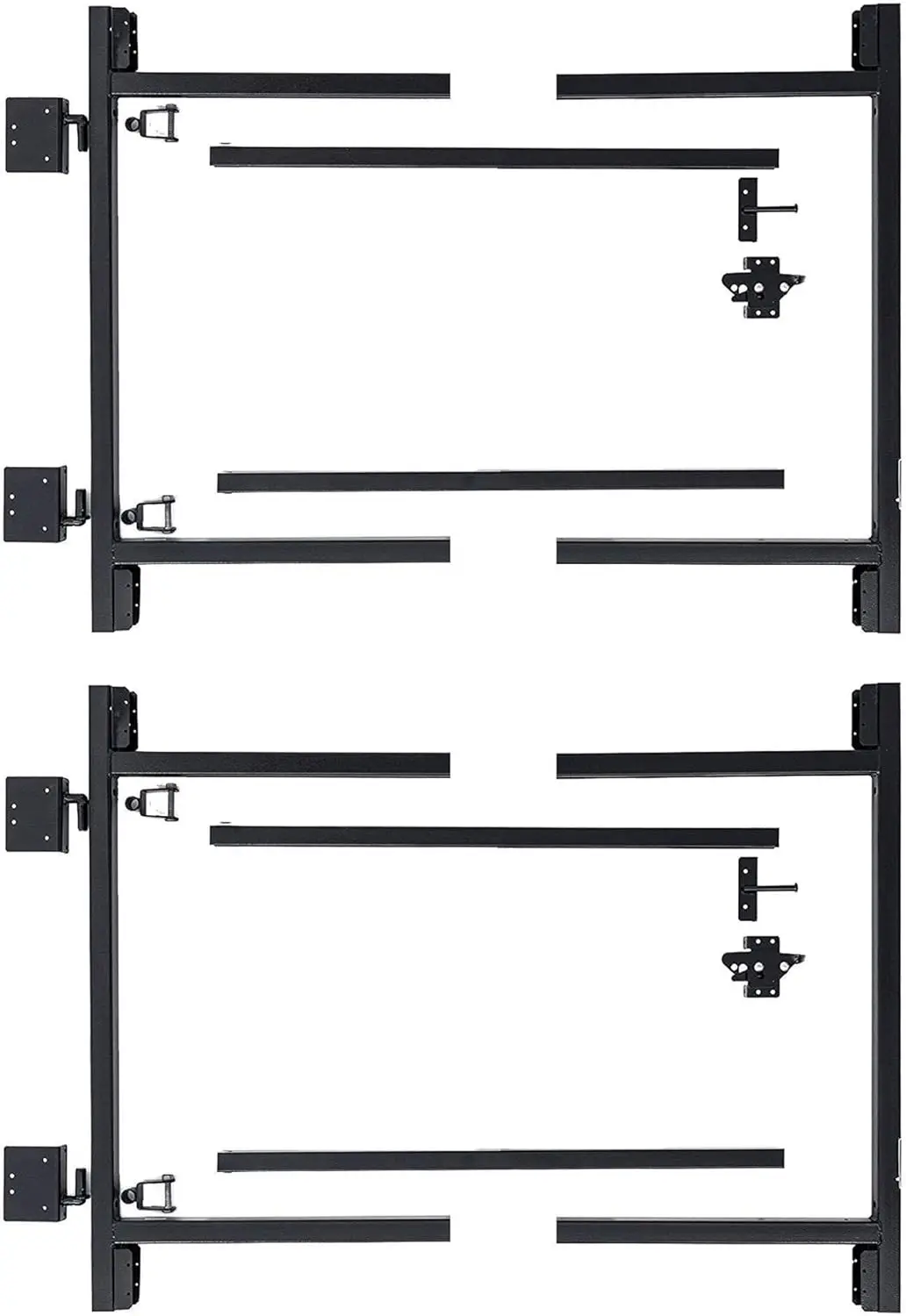 Steel Frame Gate Adjustable Building Kit for Doorway and Driveway, 36 to 60 Inches Wide and 4 Inches High, 2 Pack