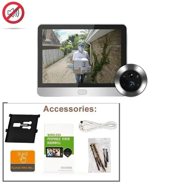 Door Camera Icam365 Peephole camera home wireless phone  4.3 Screen Night PIR wifi wireless Security protection Smart home 6