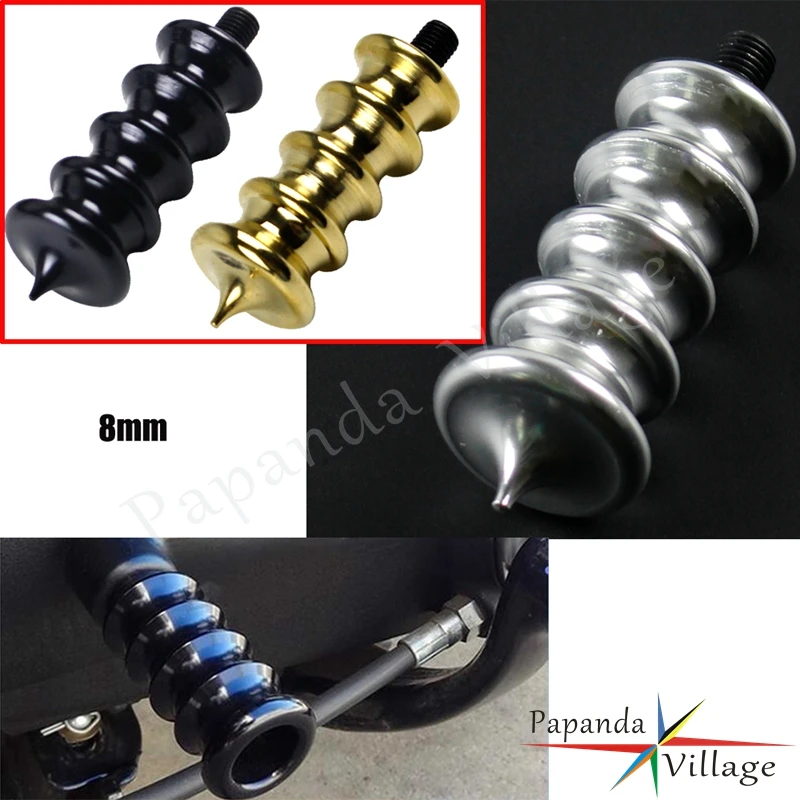 Per Harley Touring Sportster Softail Electra Glide Cafe Racer Ottone Moto 8Mm Shifter Peg Foot Ribbed Toe Peg Shift Pioli