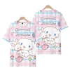 Summer Kawaii Cinnamoroll T-shirt Boy Girl 2024 Children's Cartoon 3D Anime Pattern Children's Girls Boys Fashion Short Sleeves 1