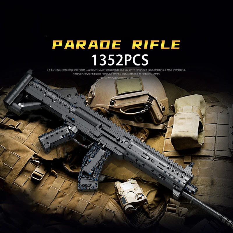 Moc 95 Automatic Rifles Barrett AWM 98K Sniper Rifle Desert Eagle Pistol Building Blocks Toys for Birthday Gifts for Friends