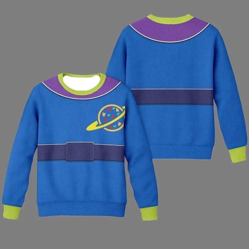 Disney Buzz Lightyear COS thème pull laid fête de noël col rond à capuche grand adulte automne/hiver haut nouveau Style