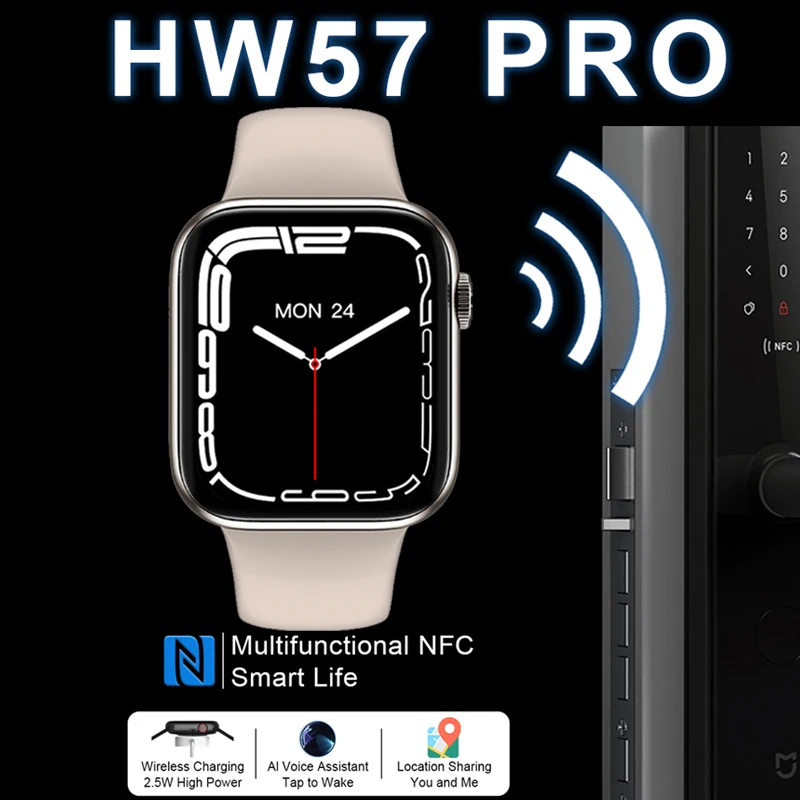 Смарт-часы HW57 Pro для мужчин и женщин умные часы с поддержкой голосового помощника