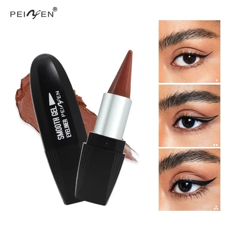 Coffee Brown Velvet Eyeliner Stick Matte Waterproof Long Lasting Eyeshadow Eyeliner Gel Pen Smooth Quick Drying Eyeliner Cream 6