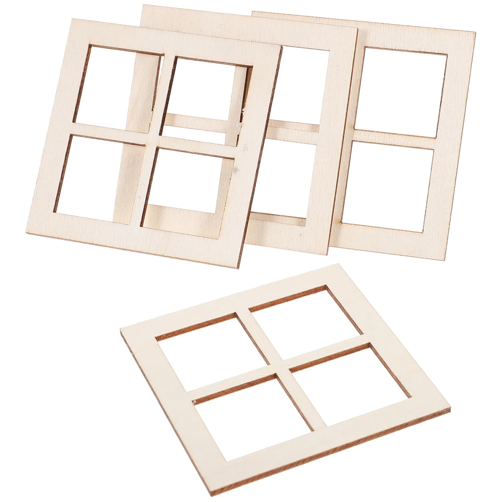 Dollhouse Wooden Dollhouse Window Frame Dollhouse House Miniature Window Frames House House Accessories mini wooden necklace rack storage bracelet stand holder necklace pendant window display easel showcase display holder board