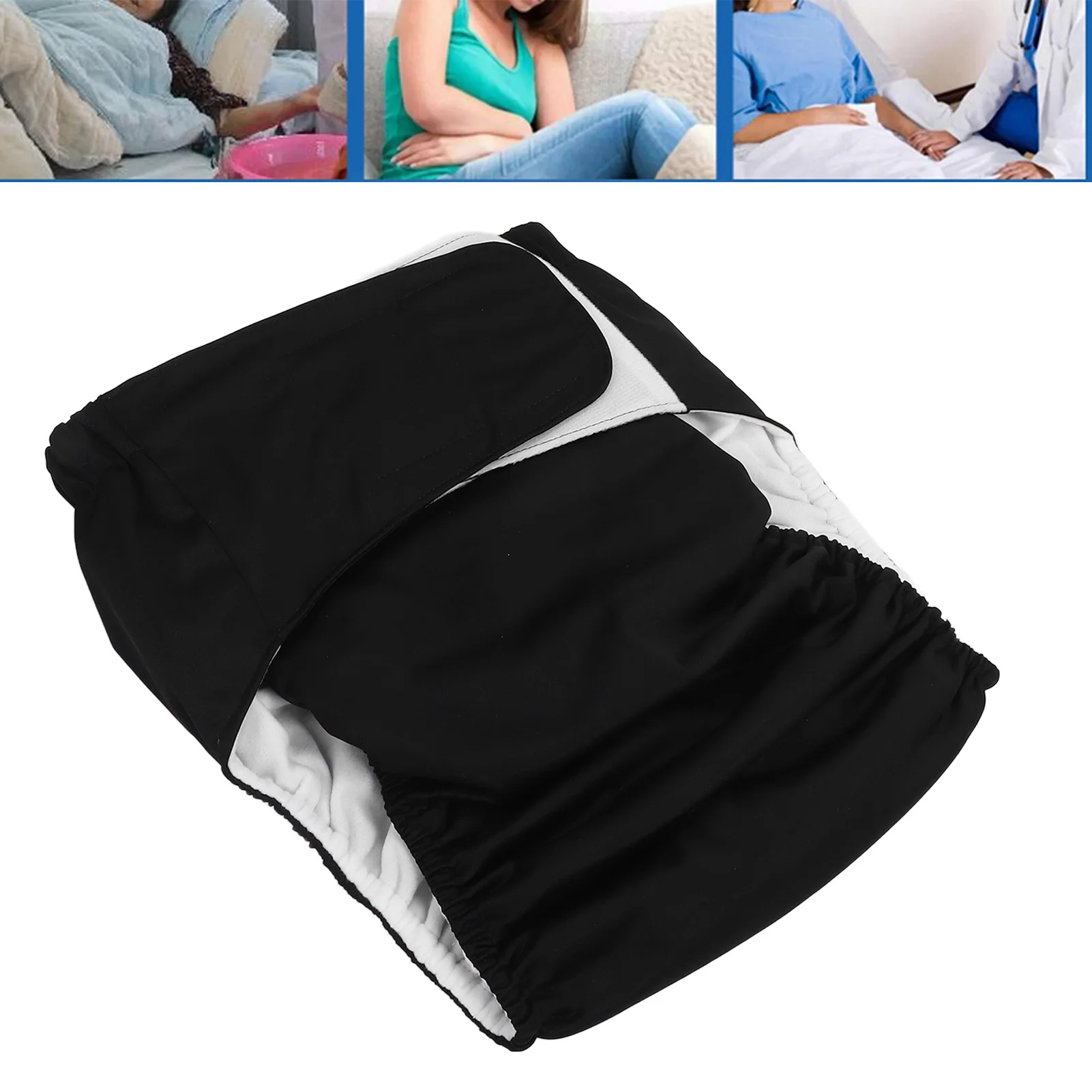 Elderly Diaper Simple Soft Breathable Travel Portable Size Adjustable Washable Cloth Reusable Adult Nappy For Men Women Adult 6