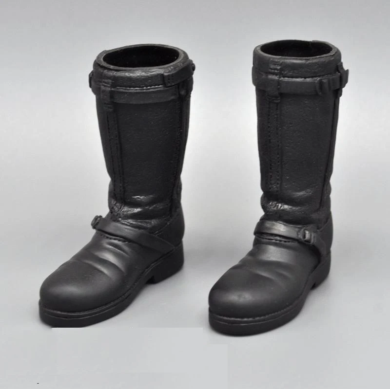 

DML 1/6 WWII Military Series Black Leather Hollow Boots Shoe Accessories Fit 12" Action Figure Collect