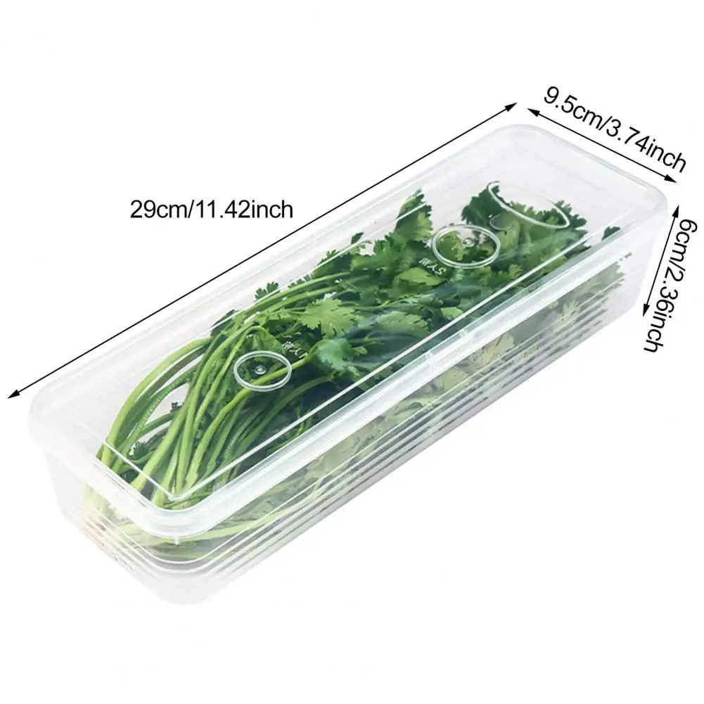 1/3Pcs 29cm Transparent Refrigerator Storage Box Vegetable Organizer Food Grade BPA Free Multifunctional Fresh-keeping Box Case