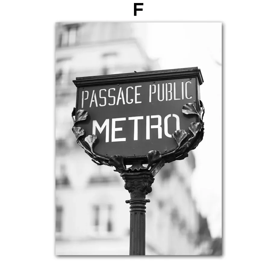 Vintage Parisian Cafe Wall Art Canvas - Black & White Nordic Decor Poster