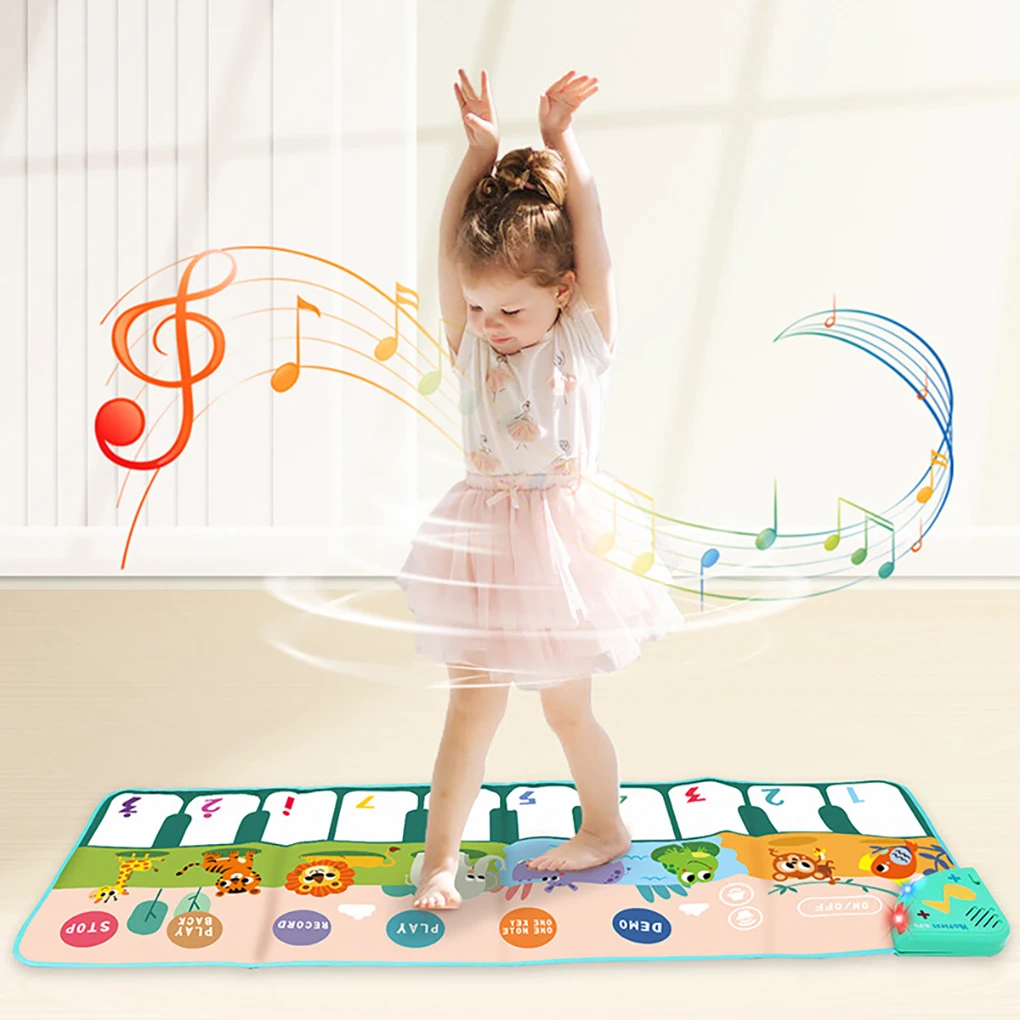 15*43" Baby Toys Waterproof Piano Mat Musical Baby Development Games for 1 Years Activity Gym Play Mat for Boys Girls Gifts kids music toys