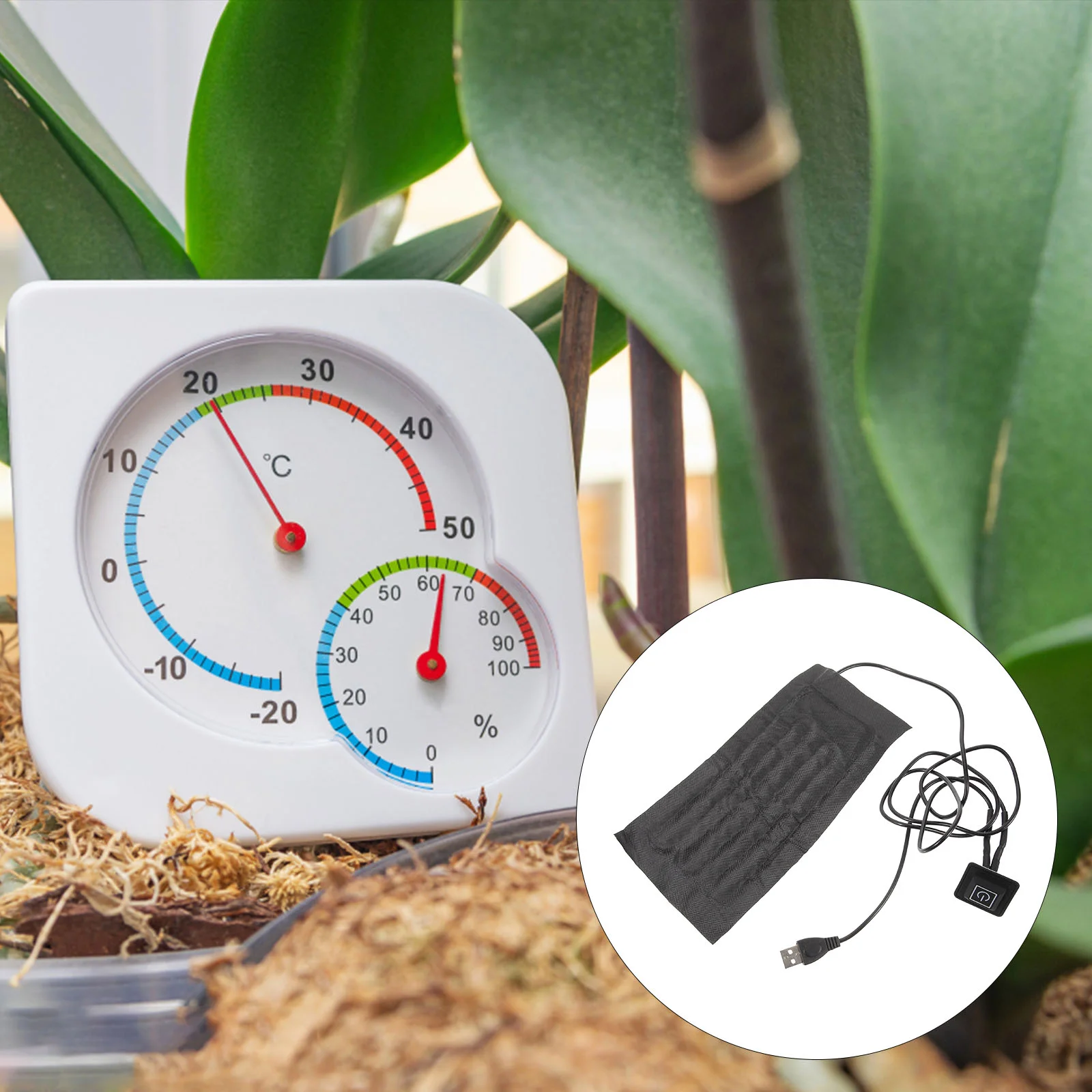 

USB Adjustable Heater Practical Heating Mat Heat Pad USB Curing Mat for Plant Germination