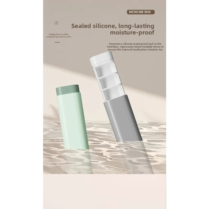 Portable Weekly Medicine Organizer with Sub-Compartments