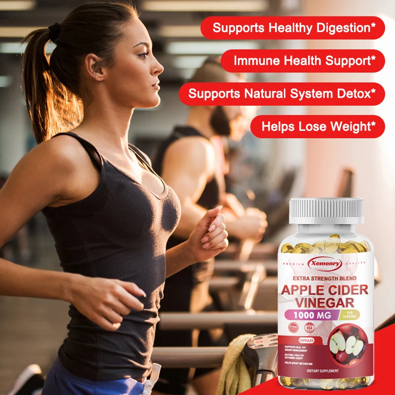 Apple Cider Vinegar Capsules Detoxification Weight Management Fat Burning Appetite Suppressant Boost Metabolism