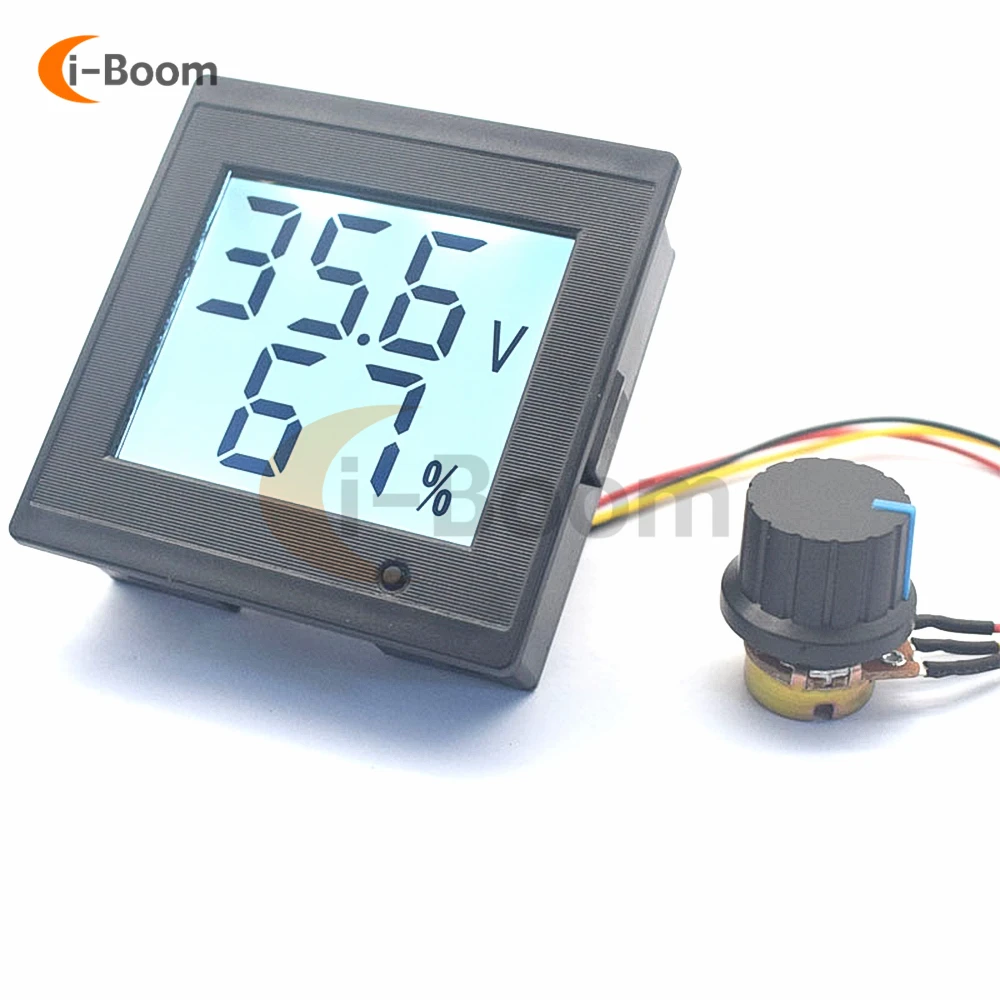 DC 12V 24V 36V 8A Brushed DC Motor Speed Controller LCD Digital Voltmeter Ammeter with Potentiometer Switch Speed Governor dc motor speed controller motor speed controller speed meter electric motor speed controller