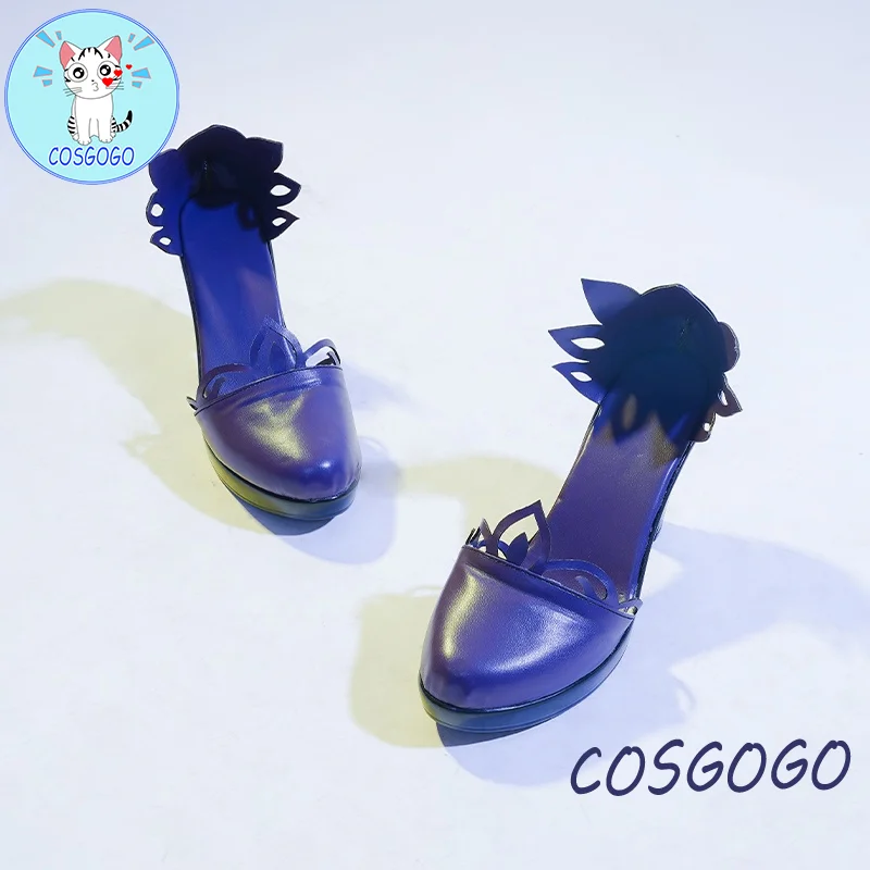 

Game Genshin Impact Cosplay Opulent Splendor Keqing High Heels Anime Project PU Sandals Halloween Women Shoes Lolita