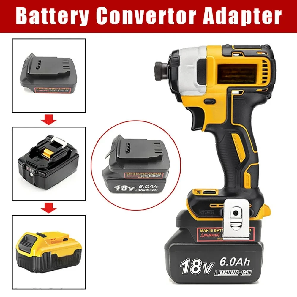 Converter Battery Adapter For Makita 18V Lithium  Battery Convert To For Dewalt 18V 20v Li-ion Battery Electric Power Tool Drill