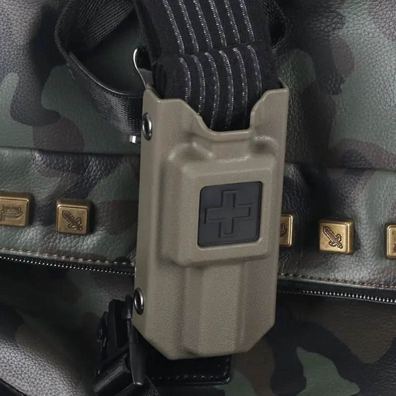 EDC Molle Tourniquet Holder Box Storage Tourniquet Multi-functional Quick-pull Box Outdoor Emergency Survival for Hunting CS