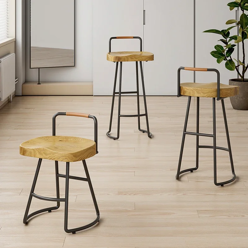 

European Kitchen Bar Chair Modern High Luxury Metal Bar Chair Nordic Barber Minimalist Chaise Haute Pour Bar Interior Decoration