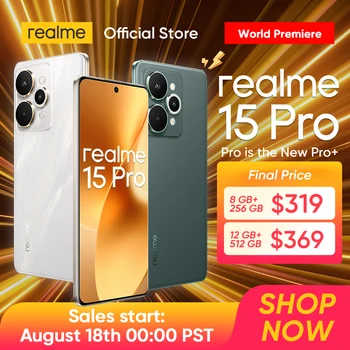 [Première mondiale] realme 15 Pro 5G Smartphone avec puce Snapdragon 7 Gen 4 Triple caméra 50MP Écran 68 pouces 144Hz HyperGlow 4D Curve+ AMOLED Batterie 7000mAh Charge 80W Vidéo 4K 60FPS NFC 1