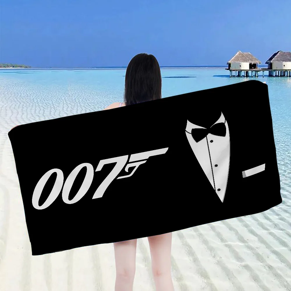 British Legend J-James B-Bond 007 Cartoon Beach Towel Cute Kawaii Room Decor Bath Girls Children Hand Towels For Bathroom Shower 4