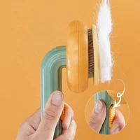 Fast Delivery Flower Pumpkin Shape Eco-Friendly Stainless Steel & ABS Pet Grooming Brush Sunflower Cute Hair Cleaner Comb 3
