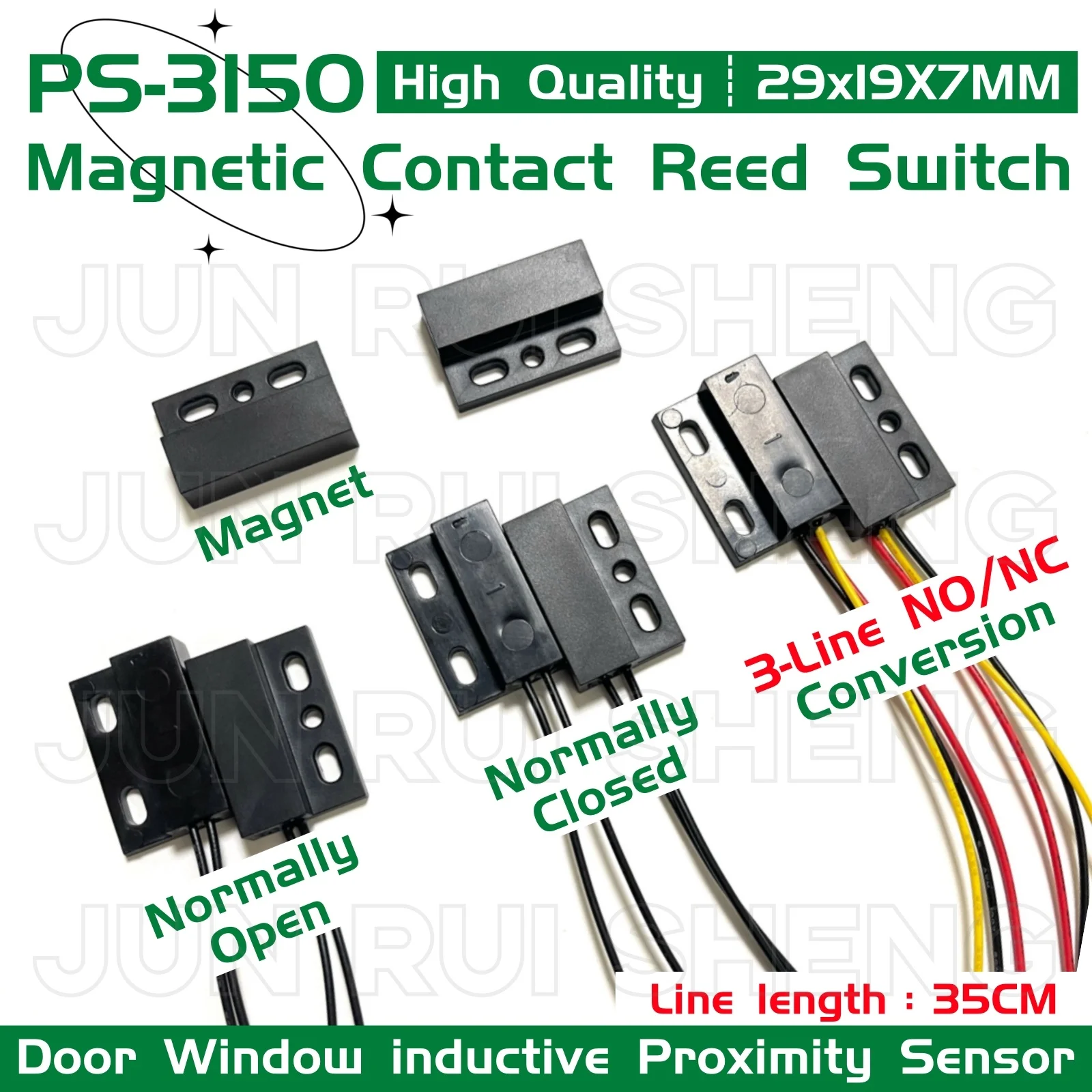 High Quality PS-3150 29MM Magnetic Contact Reed Switch Normally Open ...