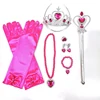 Girls Cosplay Elsa Anna Princess Crown Magic Wand Costume Headband Party Rhinestone Hair Bands For Kids Hairband Gifts Toys 6