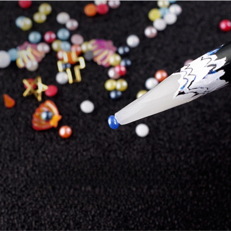 Nail Rhinestones Pick Up Tools Manicure DIY Tools Wax Dotting Drill Crayon Pen