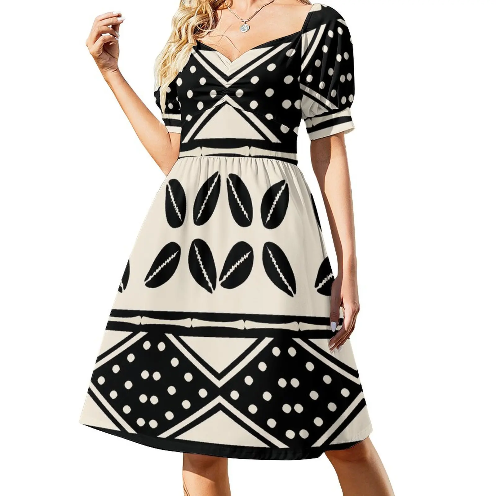 

African abstract mud cloth pattern Sleeveless Dress Summer women's clothing women's dresses luxury evening dresses women