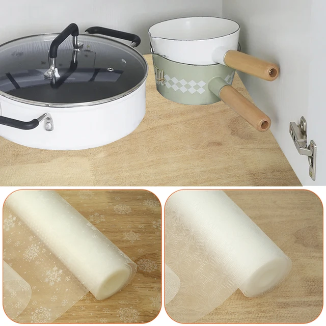 Kitchen Shelf Liner, Non-Slip Cabinet Liner, Washable Oil-Proof