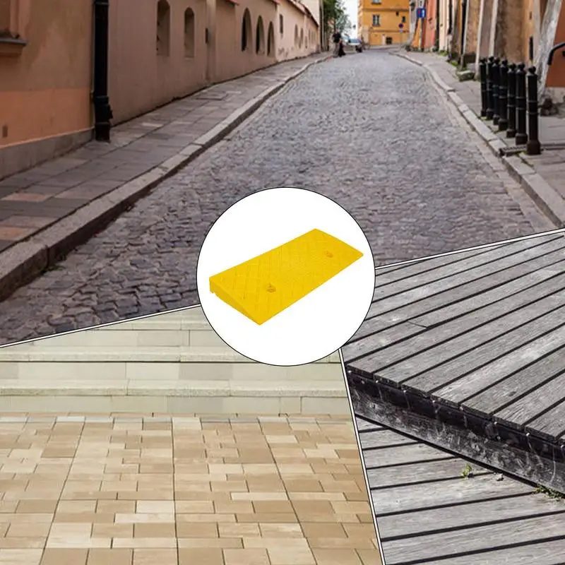 Vehicle Ramps Entry Ramp Heavy Duty Home Threshold Step Mat Non Slip Garage Ramp Sturdy Versatile For Cars Trucks Scooters