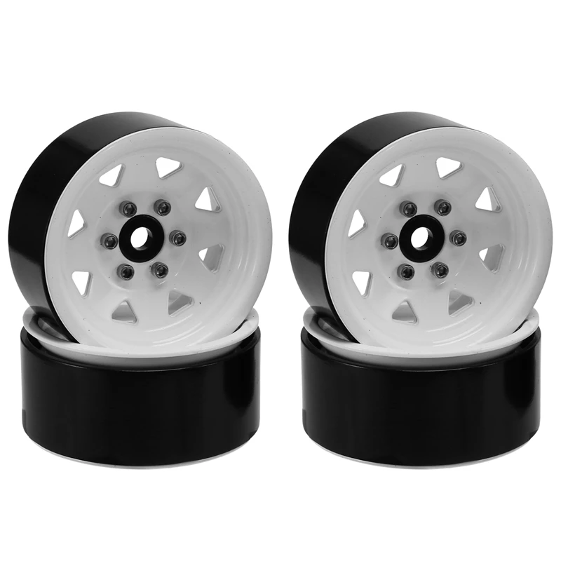 INJORA 1.9\" Beadlock Wheel - Offset -10mm Aluminum Rim For SCX10 Pro TRX4 VS4-10 Gen8 1/10 RC Crawler Upgrade(Grey