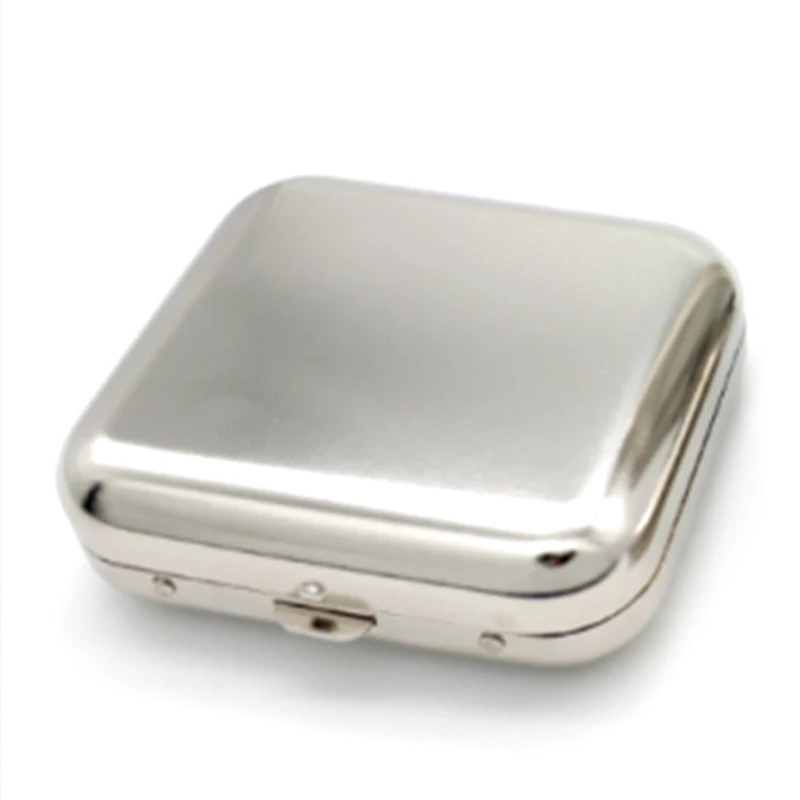 Portable Ashtray Stainless Steel Square Pocket Ashtray metal Ash Tray With Lids