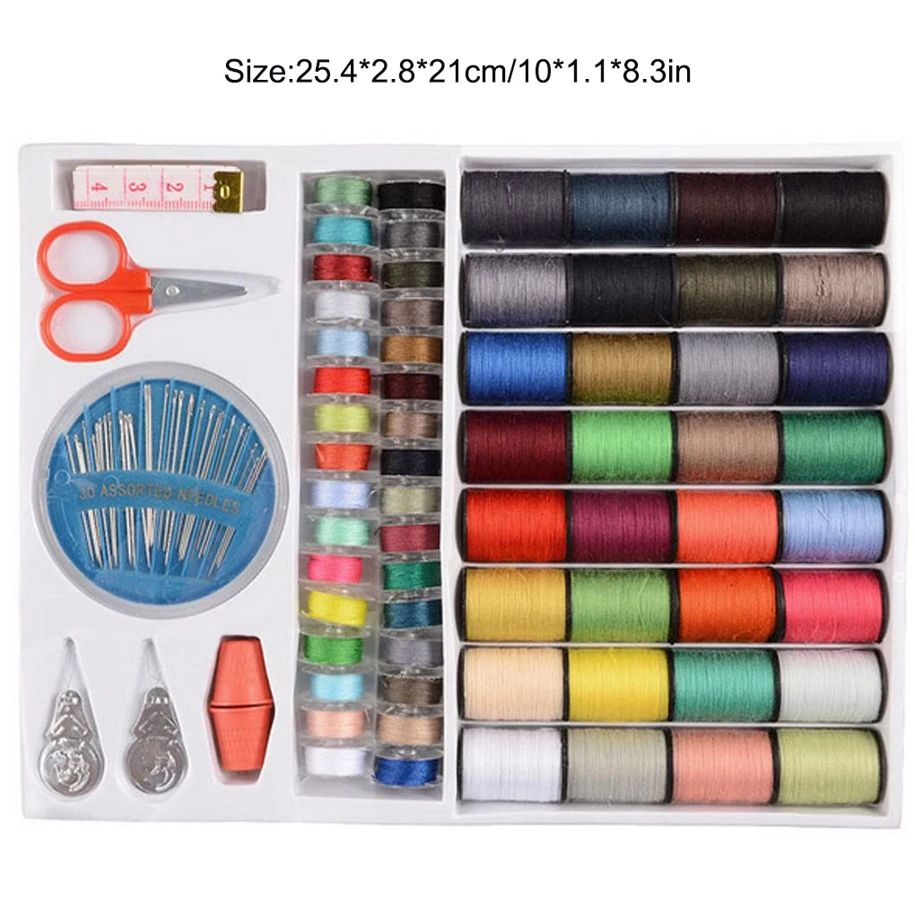 64 Sewing Threads Multi-function Tool Kit Machine Hand Needle Household Supplies for Quilting Stitching DIY Crafting