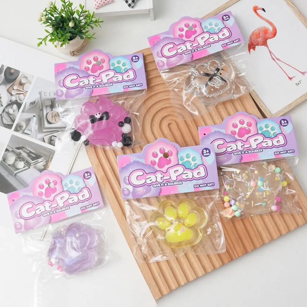 New Transparent Patch Cat Paw Decompression Toys Kawaii Cartoon Antistress Stress Relief Slow Rising Toys For Adult Kids Toys 3