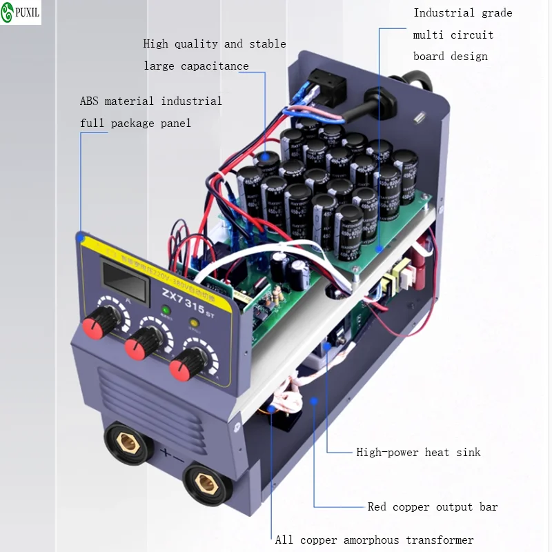 ZX7-250 1000UF industrial capacitor welding all copper 220V household small large capacitor portable portable welding machine 3