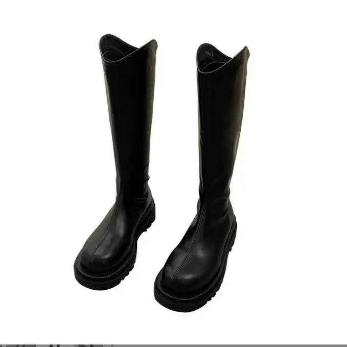 Sexy Thick Heels Round toe high boots Long Boots For Women Fashion Style Autumn Winter Chunky Platform High Boots Party Shoes