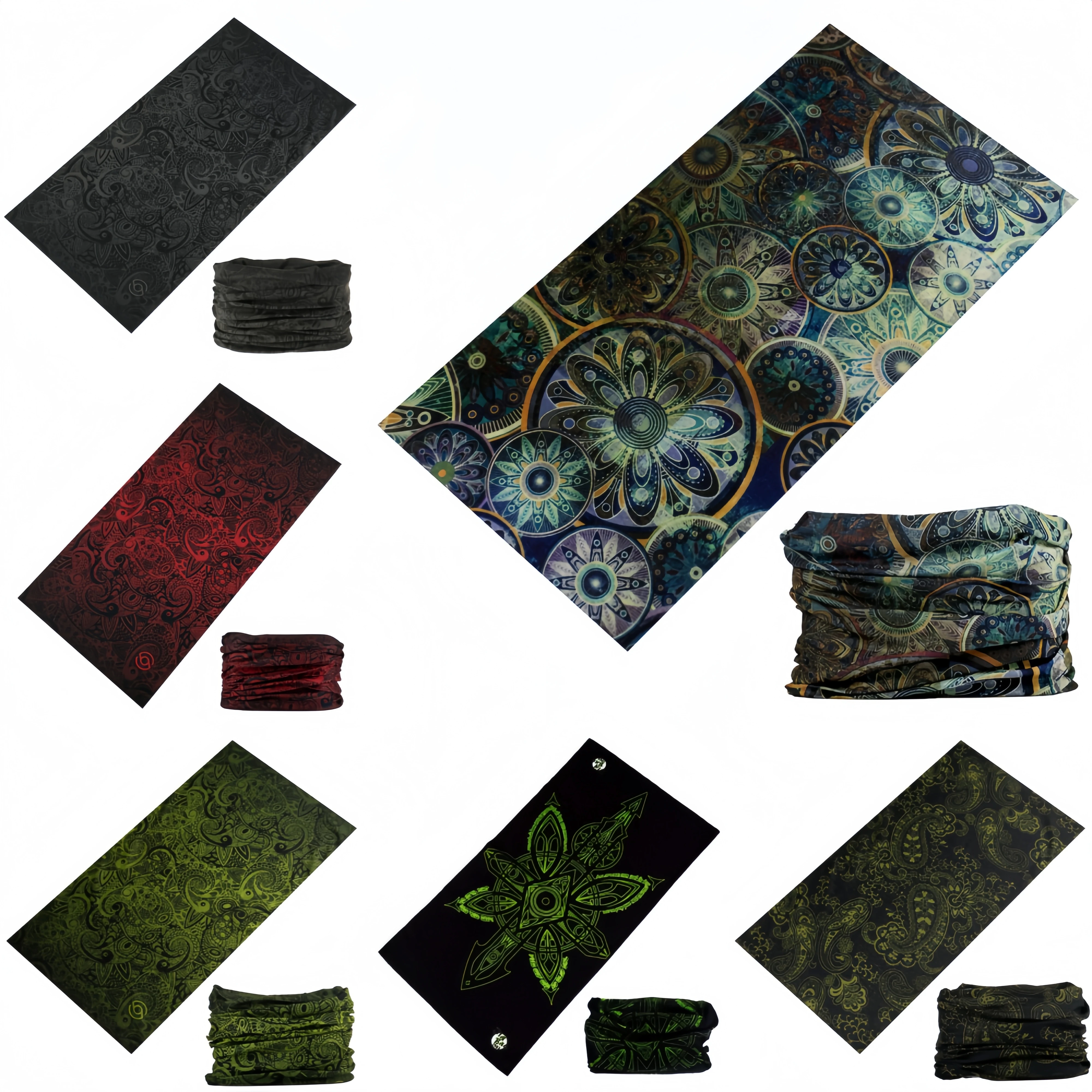 Women's Bandanas Sun Protection Cycling Headband Female Neck Scarf Classic Paisley Design Balaclava Sports Face Masks s printed scarf neck gaiter scarf women scarves