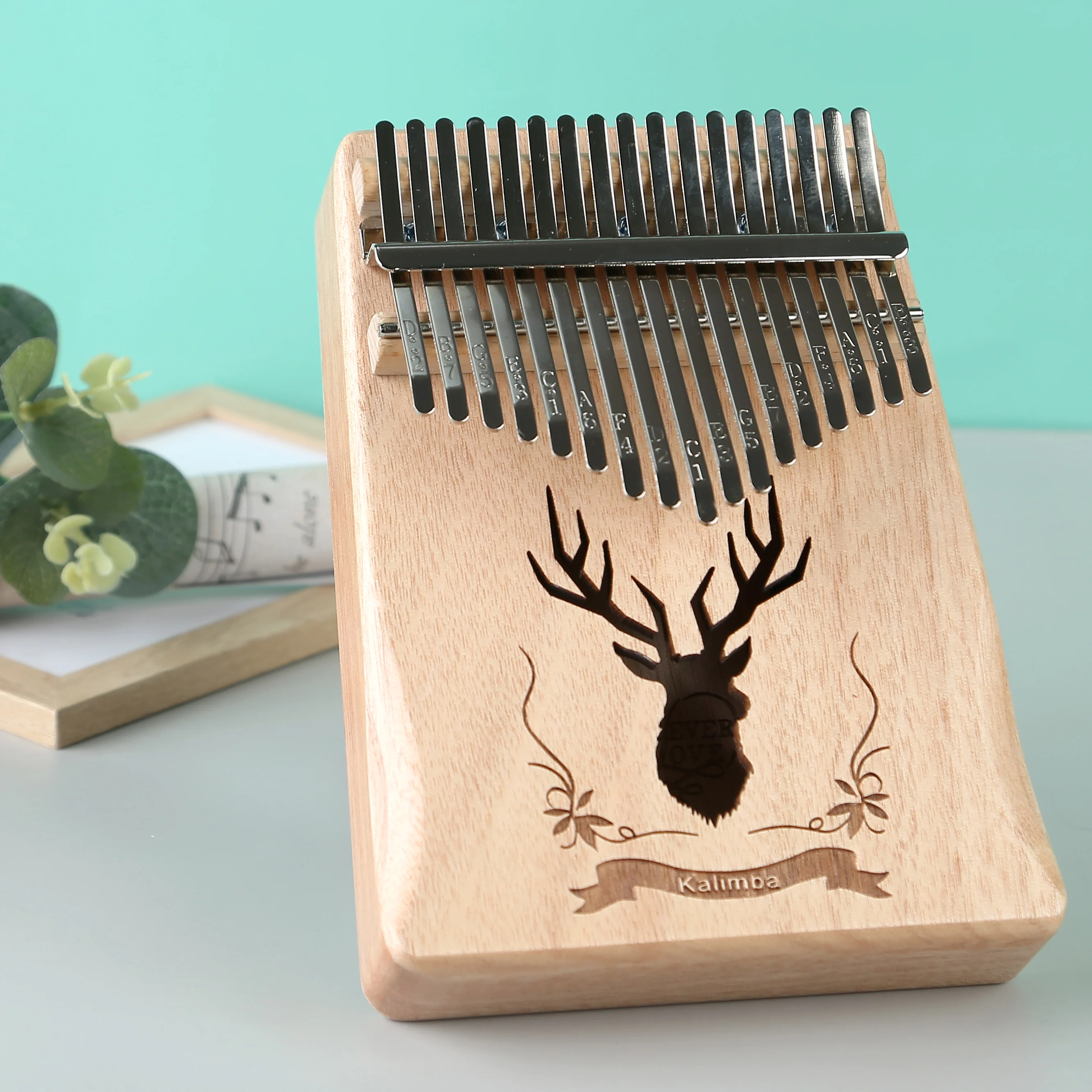 Lydesy Kalimba Daumenklavier-Set 17 Tasten Manuell Gestimmtes Kalimba Tragbares Fingerklavier Geburtstags- und Festivalgeschenke für Kinder, Erwachsene und Anfänger – Detail 13
