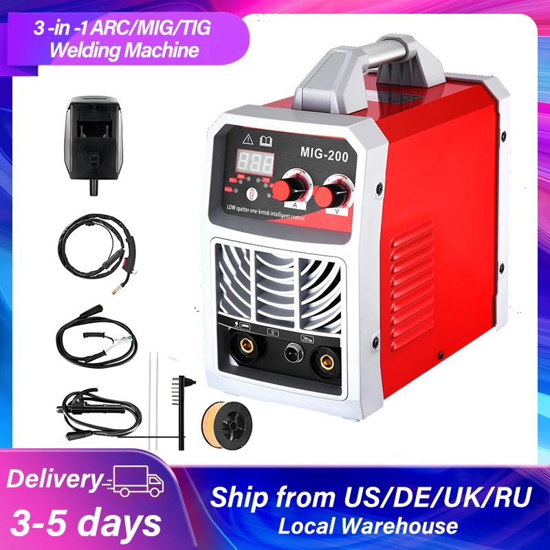 

3-in-1 Digital ARC MIG TIG Welder Inverter Welding Machine IGBT Welding for Carbon Steel Iron Metal 0.6/0.8 /1.0 Welding Wire