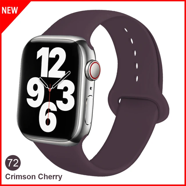 Silicone Strap For Apple Watch Band 42mm 45mm 38mm 44mm 40mm Smartwatch Rubber Sports Watchband Bracelet iWatch series 7 6se 5 4 72