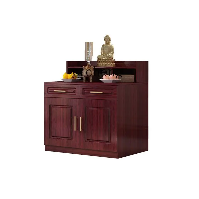 

YY Buddha Niche New Chinese Style Clothes Closet God of Wealth Cabinet Modern Living Room Prayer Altar Table Buddha Shrine