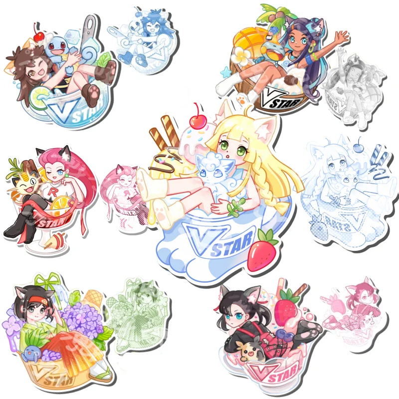 

Карты покемона, реквизит для игр, PTCG, Lillie, Ness, Erika, Jessie Green, «сделай сам», пластина с индикатором, персонажи игры аниме, тренировочные игры ACG для девочек