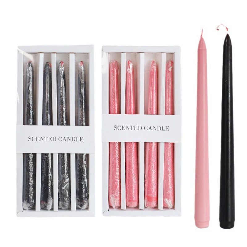 شمعة نزيف طويلة رهيبة غير معطرة شمعدانات مدببة سود...