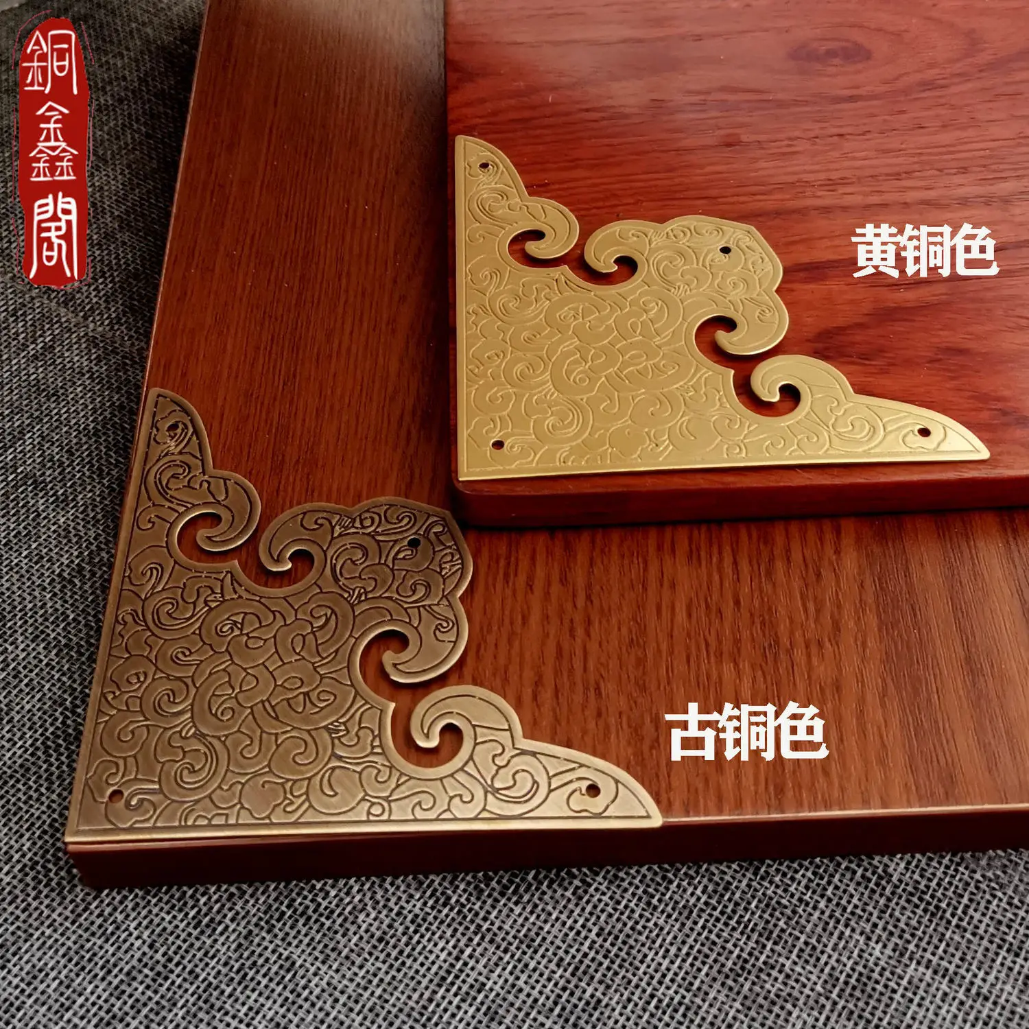 Cabinet Door Copper Corner Piece Thickened antique corner cabinet door copper corner printing piece door furniture decoration all copper piece