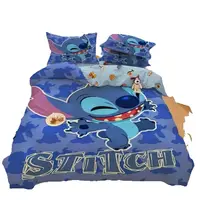 Offre Spéciale – Housse de Couette 3D Stitch Mignonne et Originale pour Enfants avec Taies d'Oreiller – Parure de Lit Dessin Animé – Cadeaux pour Filles, Garçons, Enfants et Adultes 2