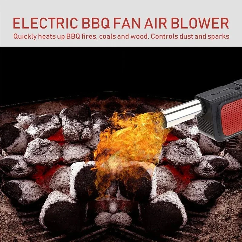 Outdoor BBQ Camping Blower Portable Handheld Electric Grill Fan Charcoal Grill Fan Blowing Tool