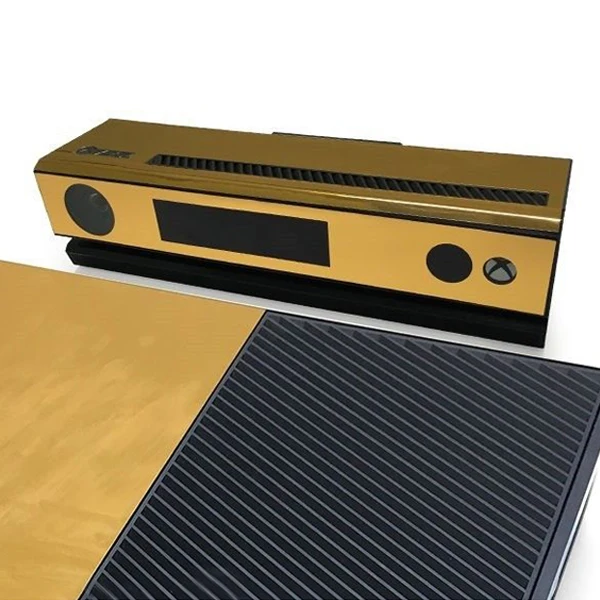 Autocollant de peau brillante dorée pour manette de console Xbox One, vinyle Kinprotected