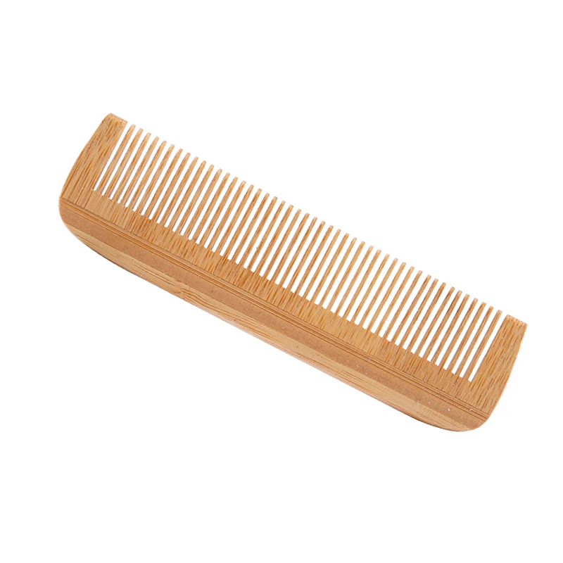 Natürliche Bambus-Holzkämme, antistatische Afro-Gabelkämme, breitzinkige Kämme, Rattenschwanz-Haarbürste, Styling-Werkzeuge für Damen und Friseure – Detail 7